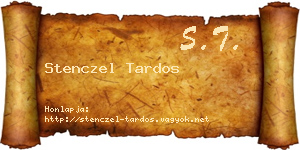 Stenczel Tardos névjegykártya